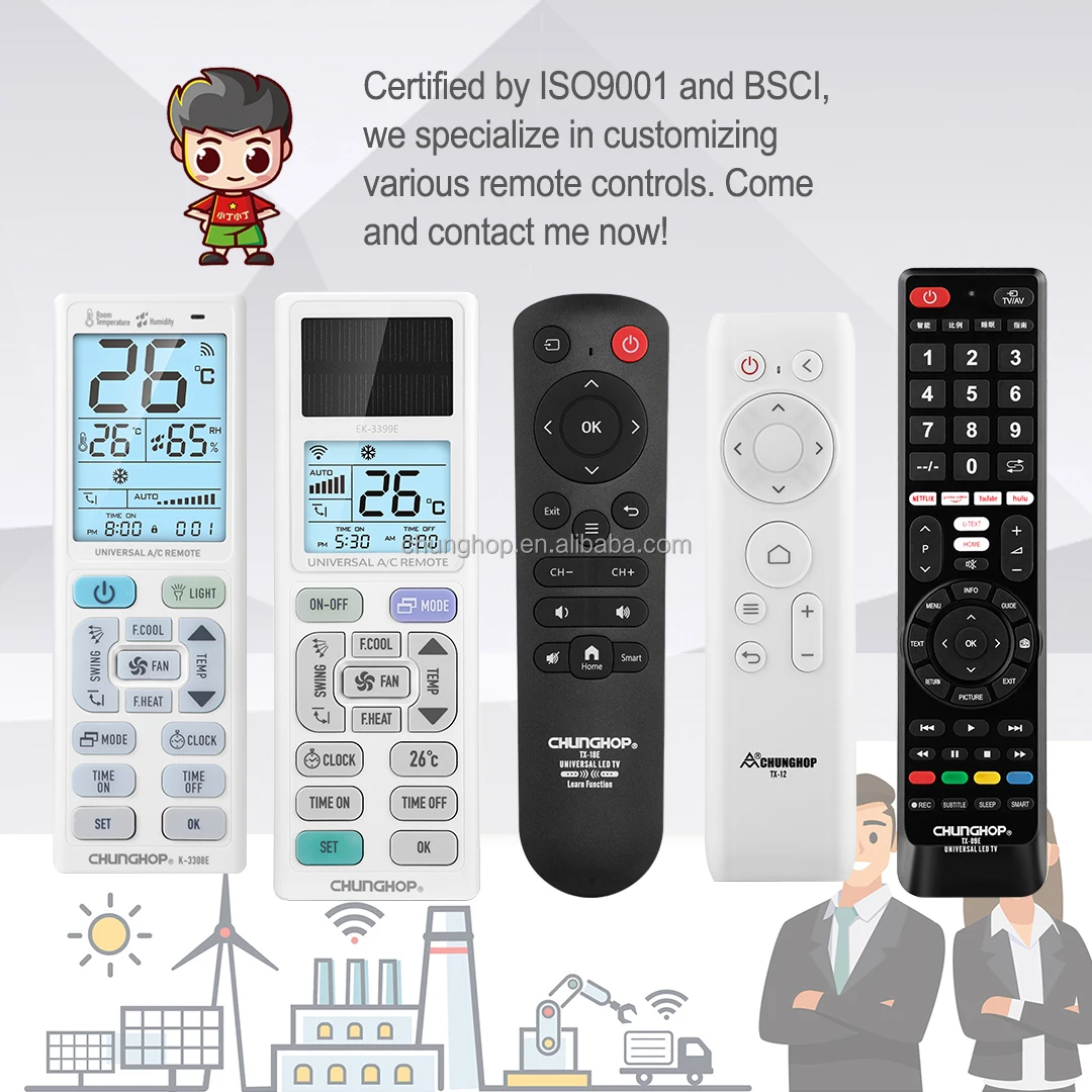 Chunghop E93 Big Panel Design Combination TV SAT DVD 3 in 1 Smart Universal IR Remote Control