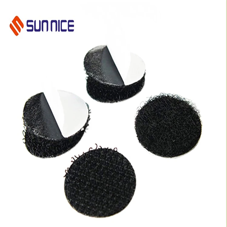 
Hot sell customized dots rectangle circle nylon strong adhesive hook and loop 