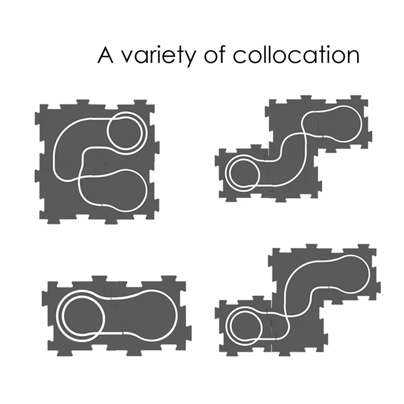 Plastic Puzzle Track car Set Toy Electric Rail Sliding Airplane Car Toy DIY Assembly Rail car Track trolley Slot Toy