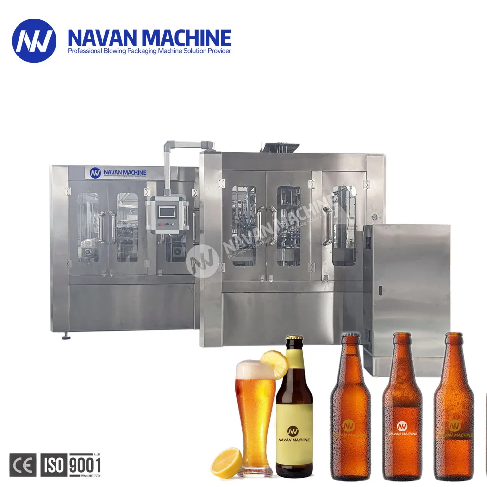 Beer Filling Machine for Automatic Small Carbonated Beverage Soda Water Beer Gas Soft Drink Bottling Factory