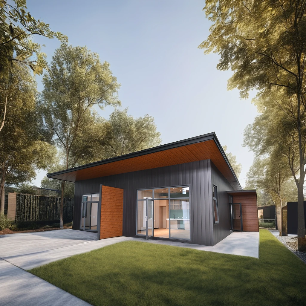 20ft detachable prefabricated modern modular house flat pack villa prefab home holiday tiny cabin green