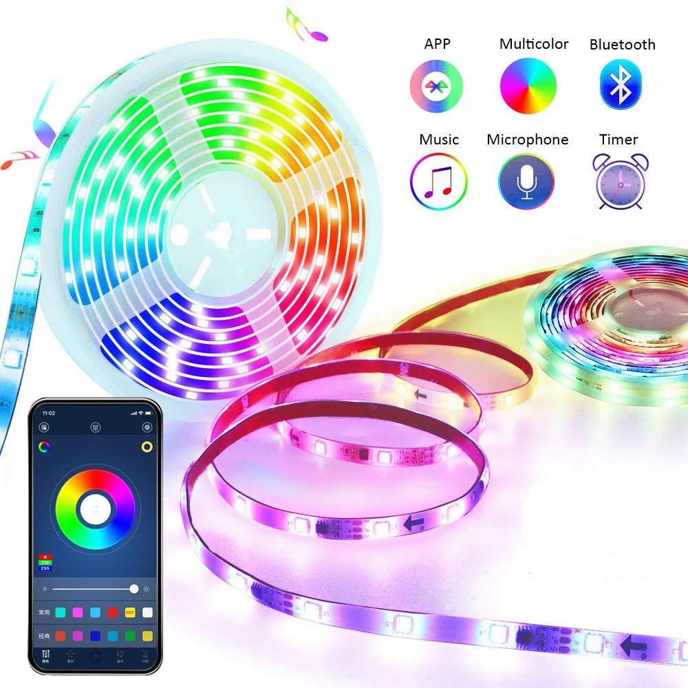  Светодиодные ленты с мини-USB инфракрасная Bluetooth-совместимая Wi-Fi контроллером RGB 5050 гибкая лента для ламп Диодная Подсветка