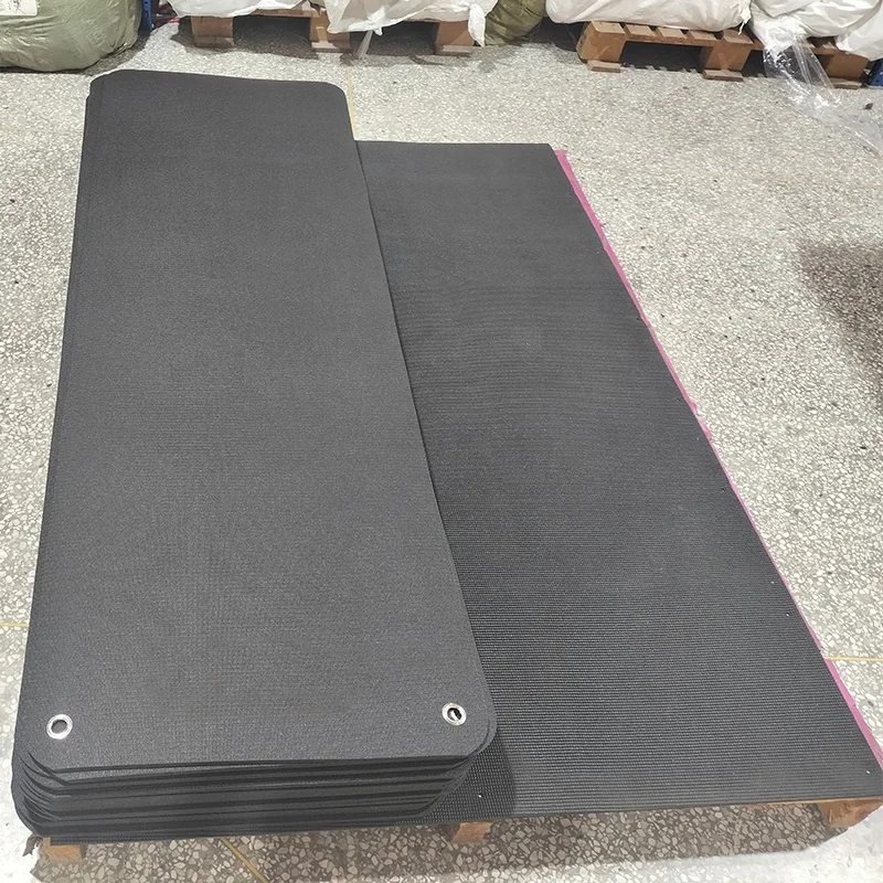 Custom Logo Anti slip Eco Friendly Gym Exercise Pvc Floor Yoga Pilates Hanging Mat with eyelet hole