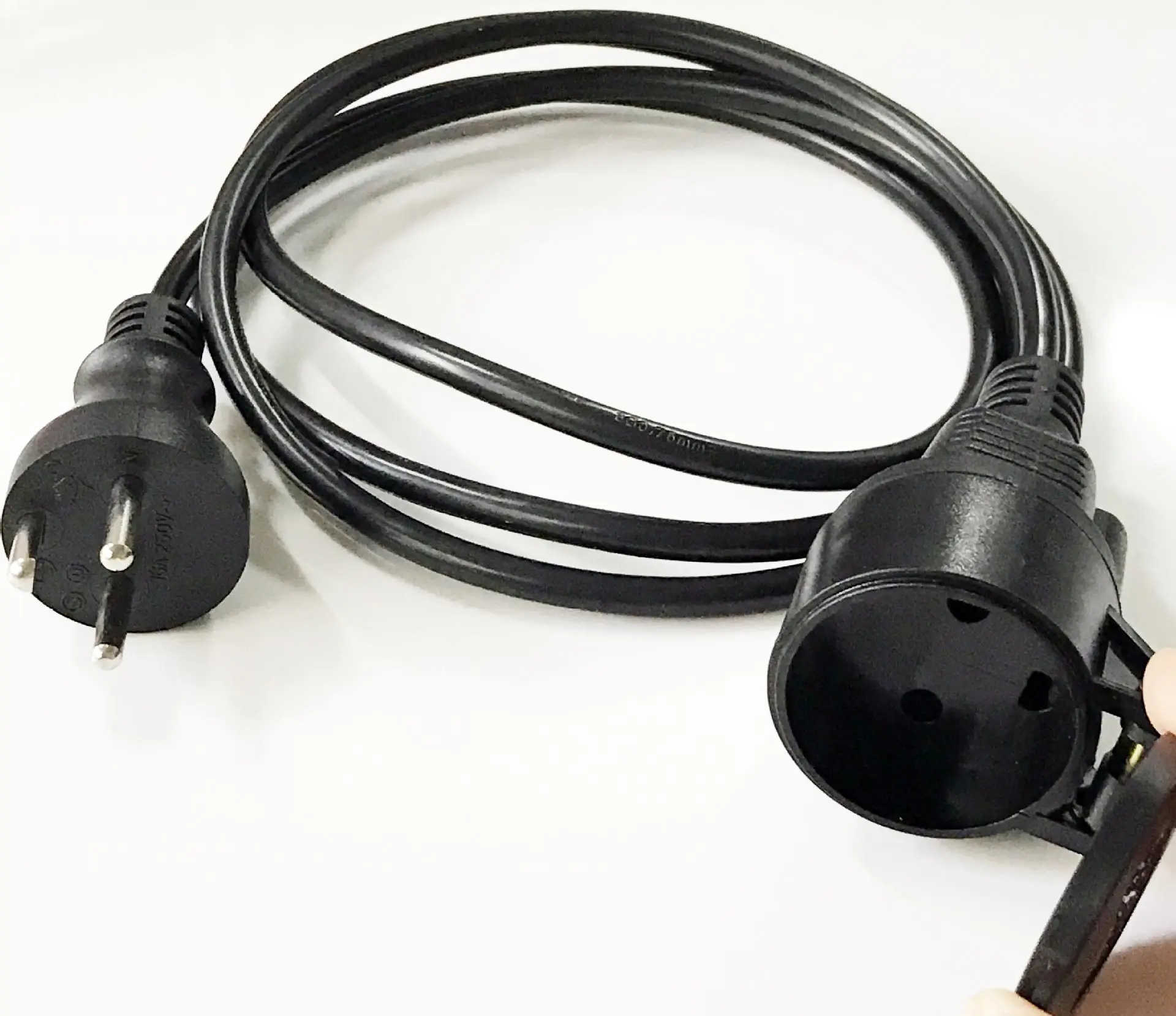 Danish Power cords plug cord extension cord dryer extension cord c19 power plug