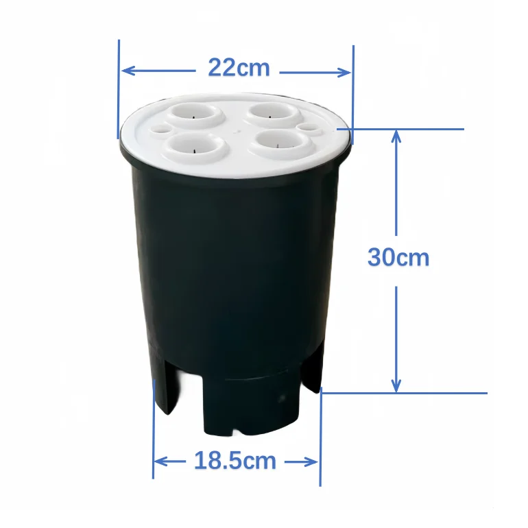 DWC 8 Buckets Recirculating Hydroponic System air Pump and Cycle Pump Hydroponic Container
