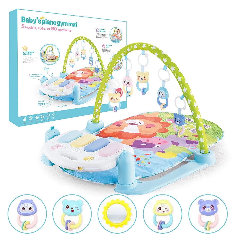 Newest 2023 baby fitness piano OEM/ODM Smart Stages Learning Play Mats with 80 Songs
