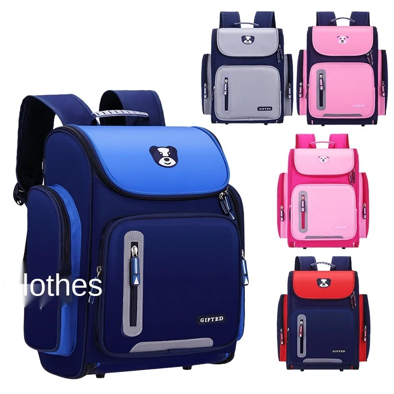 customization primary school boys and girls one-piece folding large capacity Korean style space schoolbag