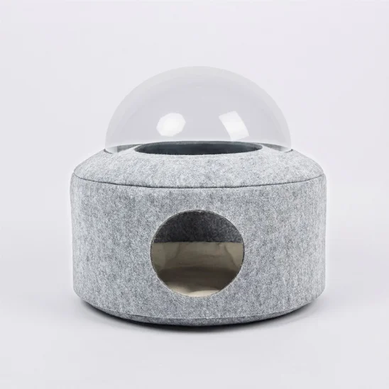 Wholesale Manufacturer Space Capsule Transparent  felt cat bed