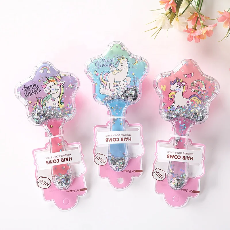 Cute mini air bag comb pink air cushion  girls style small comb INS cartoon portable comb