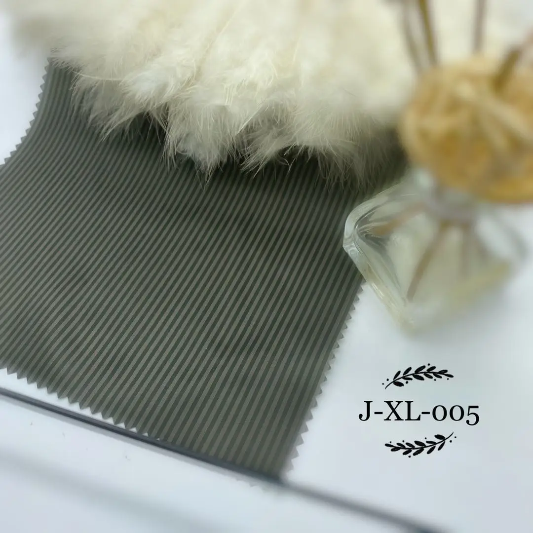 Gorgeous 100% polyester/45 55 viscose stripe garment fabric yarn dyed stripes fabric Xmas green for cloth lining