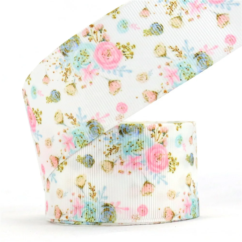 3 Inch New Style Custom  Colorful Printed Thermal Transfer Grosgrain Ribbon