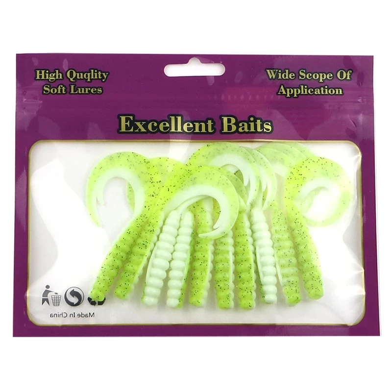 Worms Soft Bait 55mm/75mm Jig Wobblers Fishing Lure Silicone Artificial Baits Carp Bass Lures Pesca Tackle