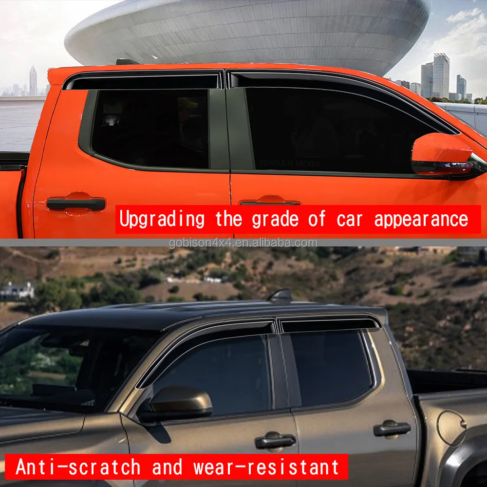 Gobison Other Exterior Parts WINDOW DEFLECTOR SUN VISOR RAIN GUARD For Toyota Tacoma 2024 External Accessories