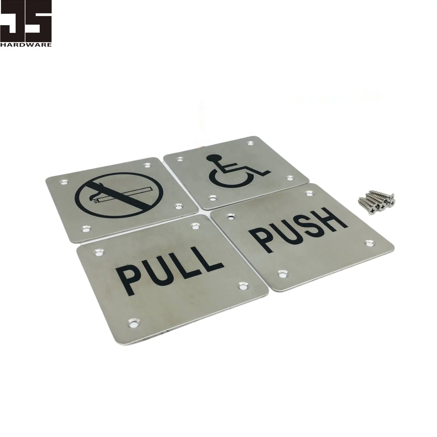 
Quality Hotel Toilet Stainless Steel Sign Plate with Screw Hole 