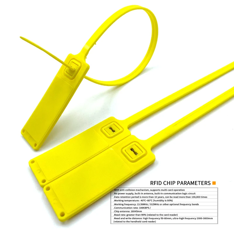 High Security RFID Plastic Seal Tamper Seals Numberd Zip Ties Disposable Rfid Security Seal