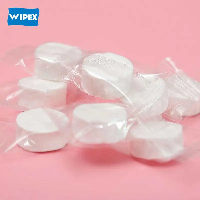 Wipex nonwoven wipes compressed face cleaning towels oem  face cleaning compressed towels bags for face