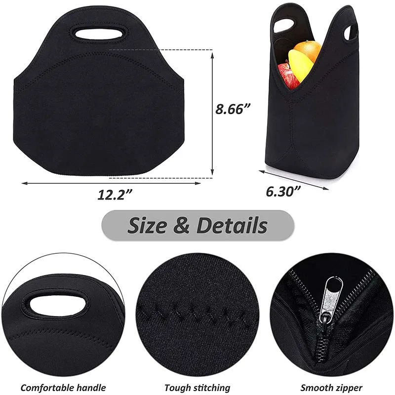 Factory Wholesale Customized Capacity Thermal Insulated Bags Household Cooler Neoprene Lunch Tote Bag