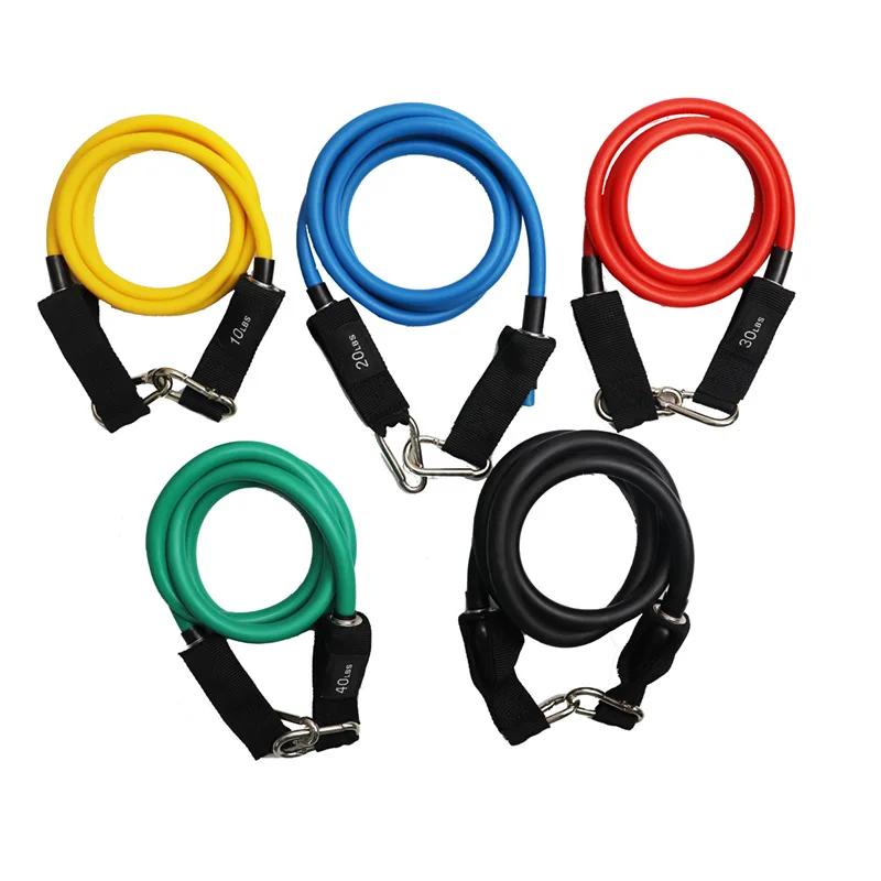 Workout Elastic Band Fitness Latex 11 pcs 150lbs Heavy Resistance Bands Tubes
