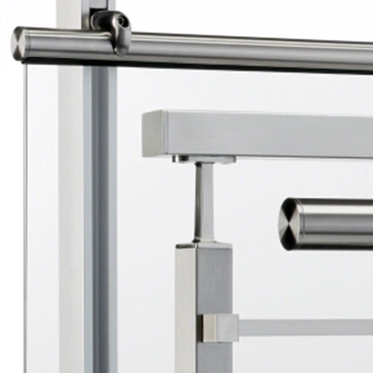 304 316 Optional Side Mount Handrail, Stainless Steel Stair Balcony Frameless Glass Railing