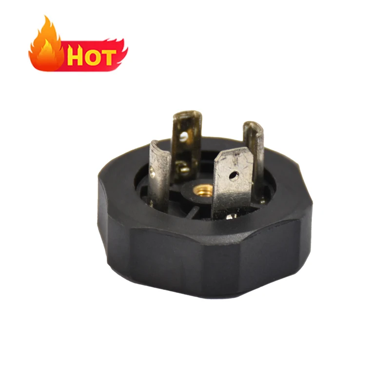 CE approved Type A power solenoid valve 2+pe/3+pe base assembly male circular connector with screw nut for Machine Automation