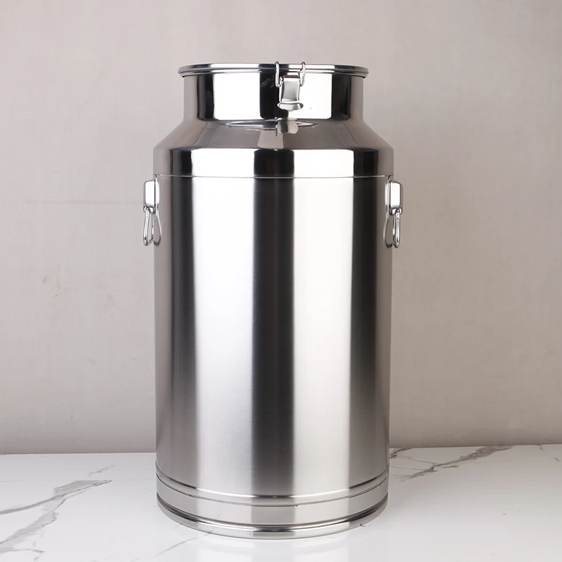 China factory supply airtight milk barrel liquid container stainless steel milk sealed bucket
