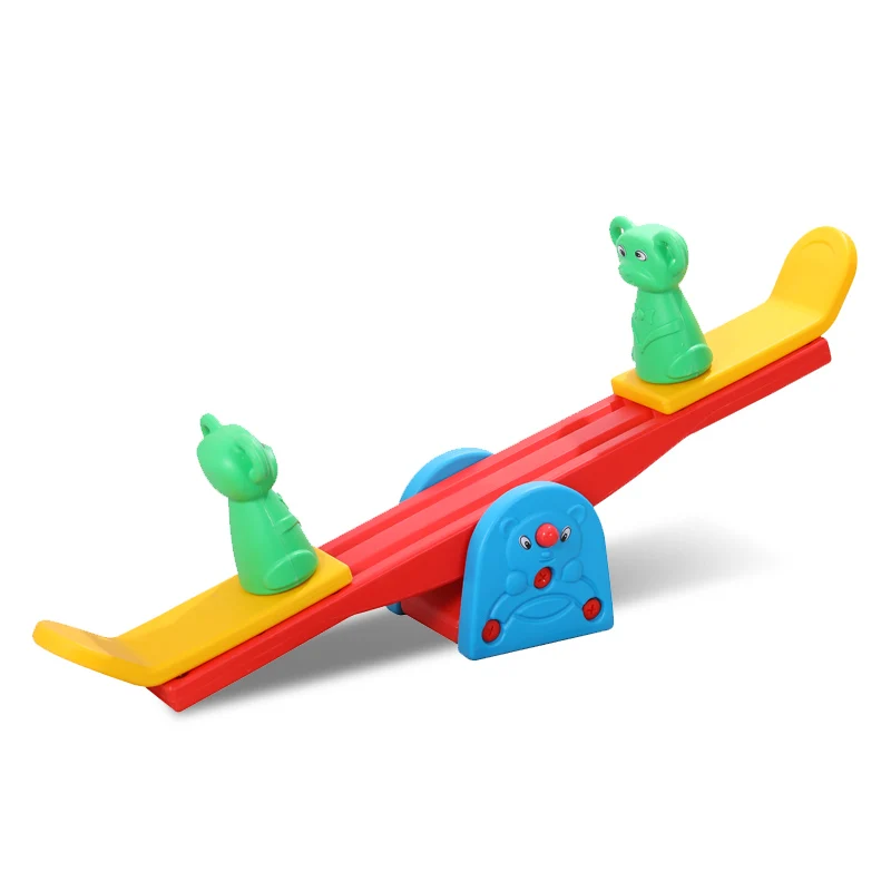 Hotsale Outdoor Playground 360 Degree Rotating Sturdy Plastic Seat Seesaw For Kids Seesaw