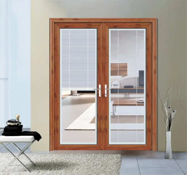 Energy-Saving Aluminum casement door design double pane aluminum door