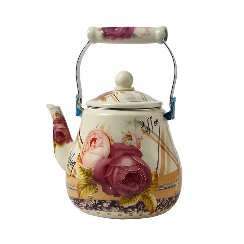 Enamel Stovetop Tea Pot Kettle 2.7L
