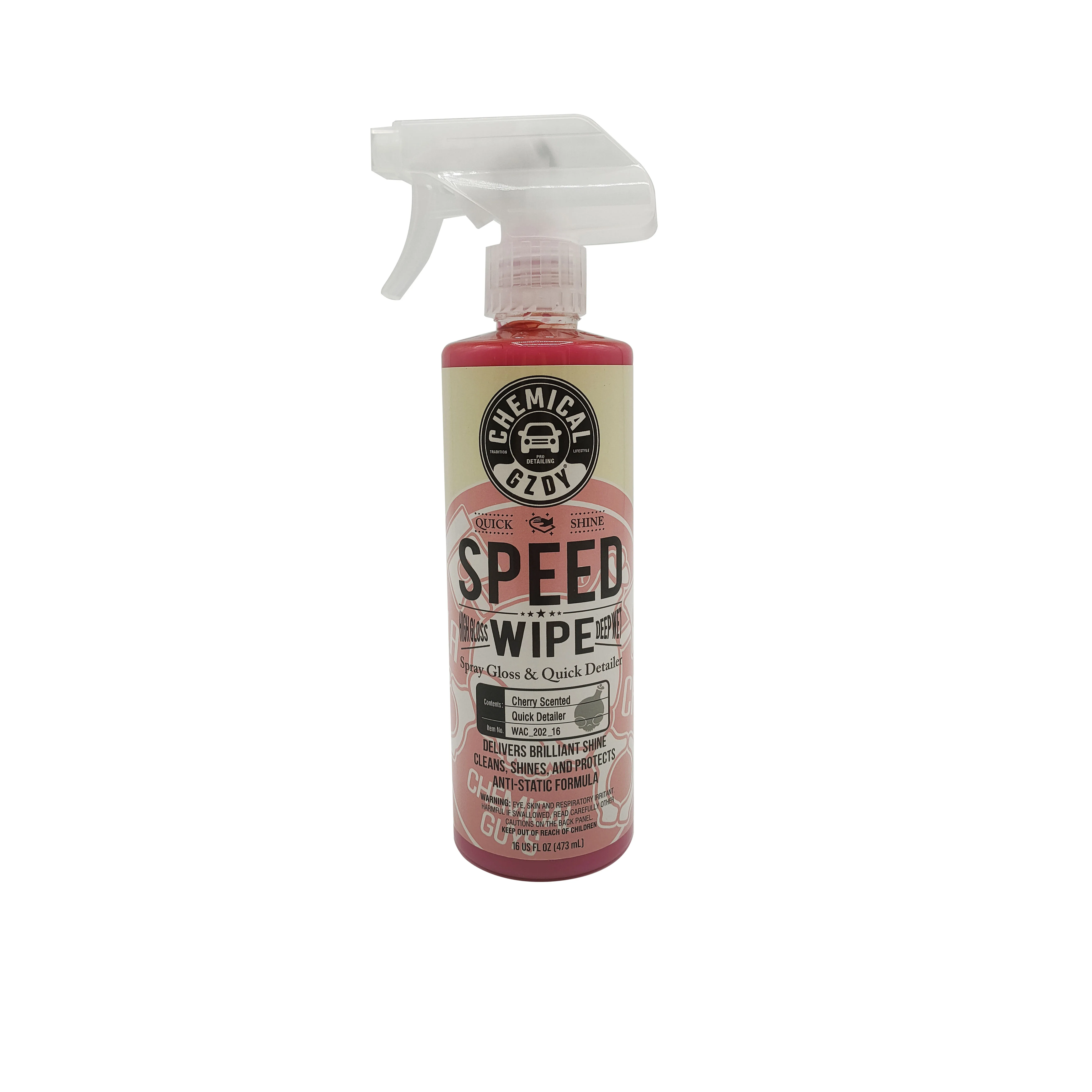 NEW BRAND Speed Wipe Quick Detailer, Safe for Cars, Trucks, SUVs, Motorcycles, RVs & More, 16 fl oz, Cherry Scent