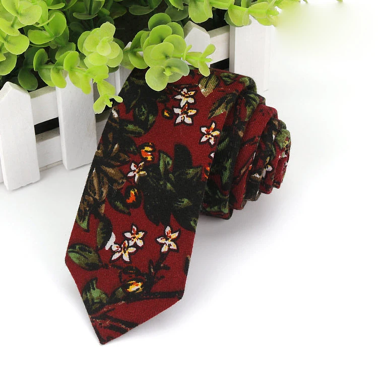 Top Quality 100% Cotton Print Neckties To Match Shirts WIth Private Label