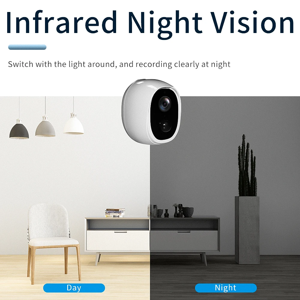 Security Battery IP Wireless Home CCTV System Mini Smart Cameras Powered Baby Indoor Surveillance With 1080P Wifi Camera