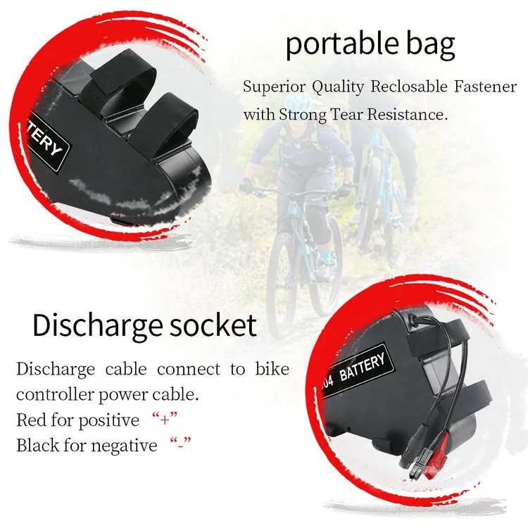 
Triangle 18650 Batteries 14S8P 52V 20Ah Ebike Li-Ion Battery Packs for 1500w Electric Bicycle Motor Kit 