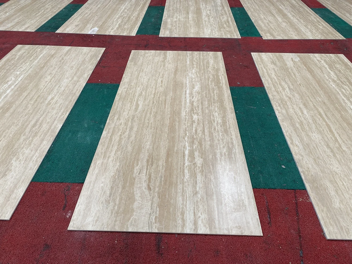 Beige Travertine Tiles Aluminium Honeycomb backed Thin stone veneer Panels for Facade