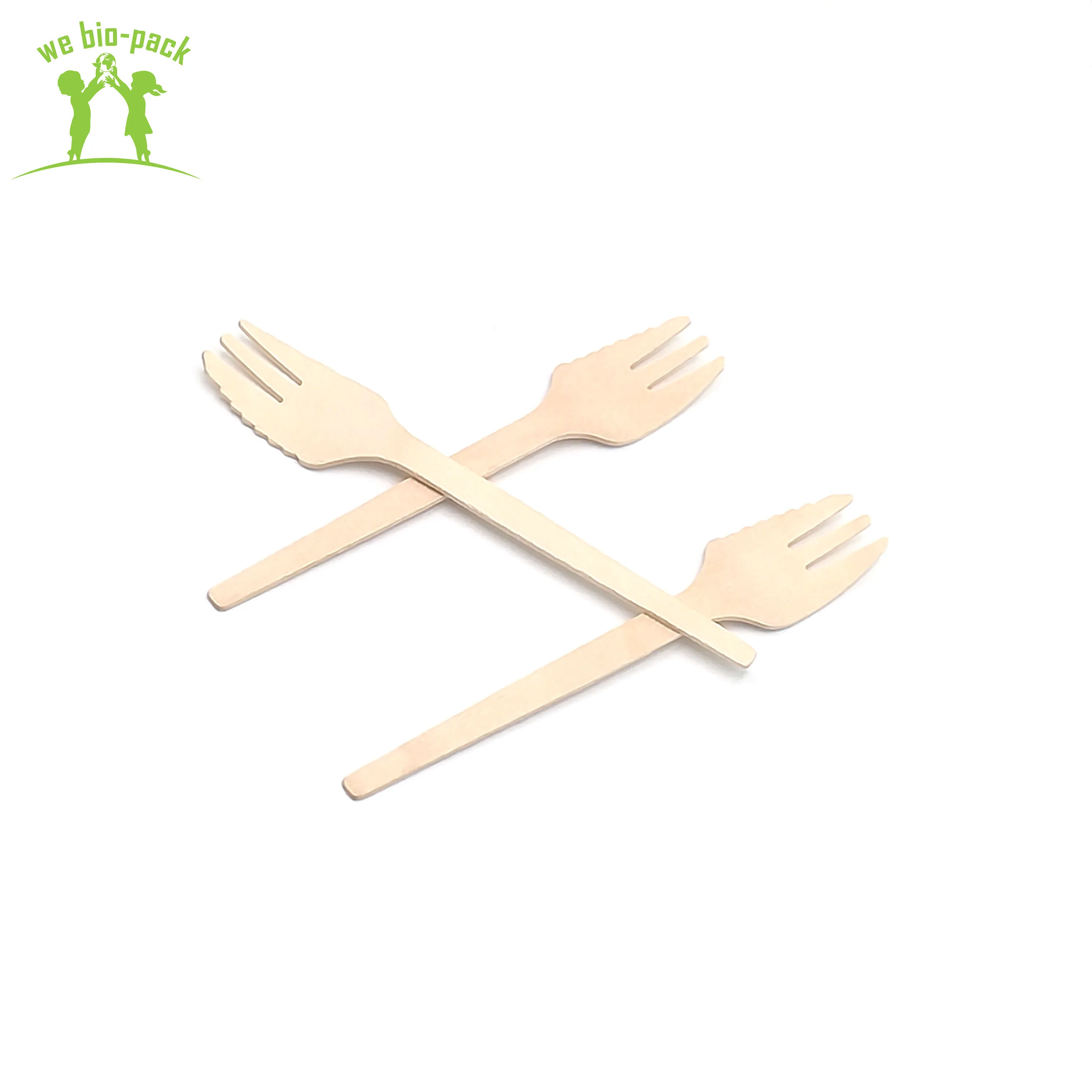 
140mm new wood fork with knife 2 in 1 birch wooden food grade high quality BBQ tableware biodegradable 