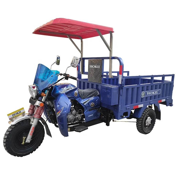 200cc Tricycle 3 Wheel Motorcycle Passengers Gas Tricycle Cargo Gasoline Moto Cargo Tricycle With Cabin Closed Front Cover