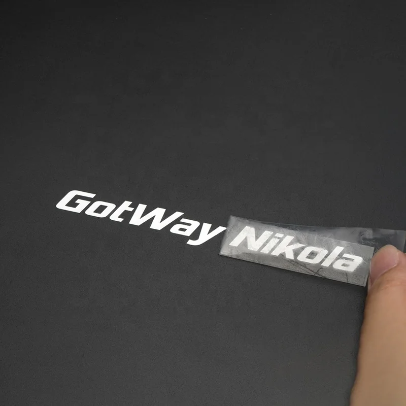 Custom Printing Brand Logo self-adhesive label Clear Metal Transfer Stickers Waterproof metallic transfer stickers logo