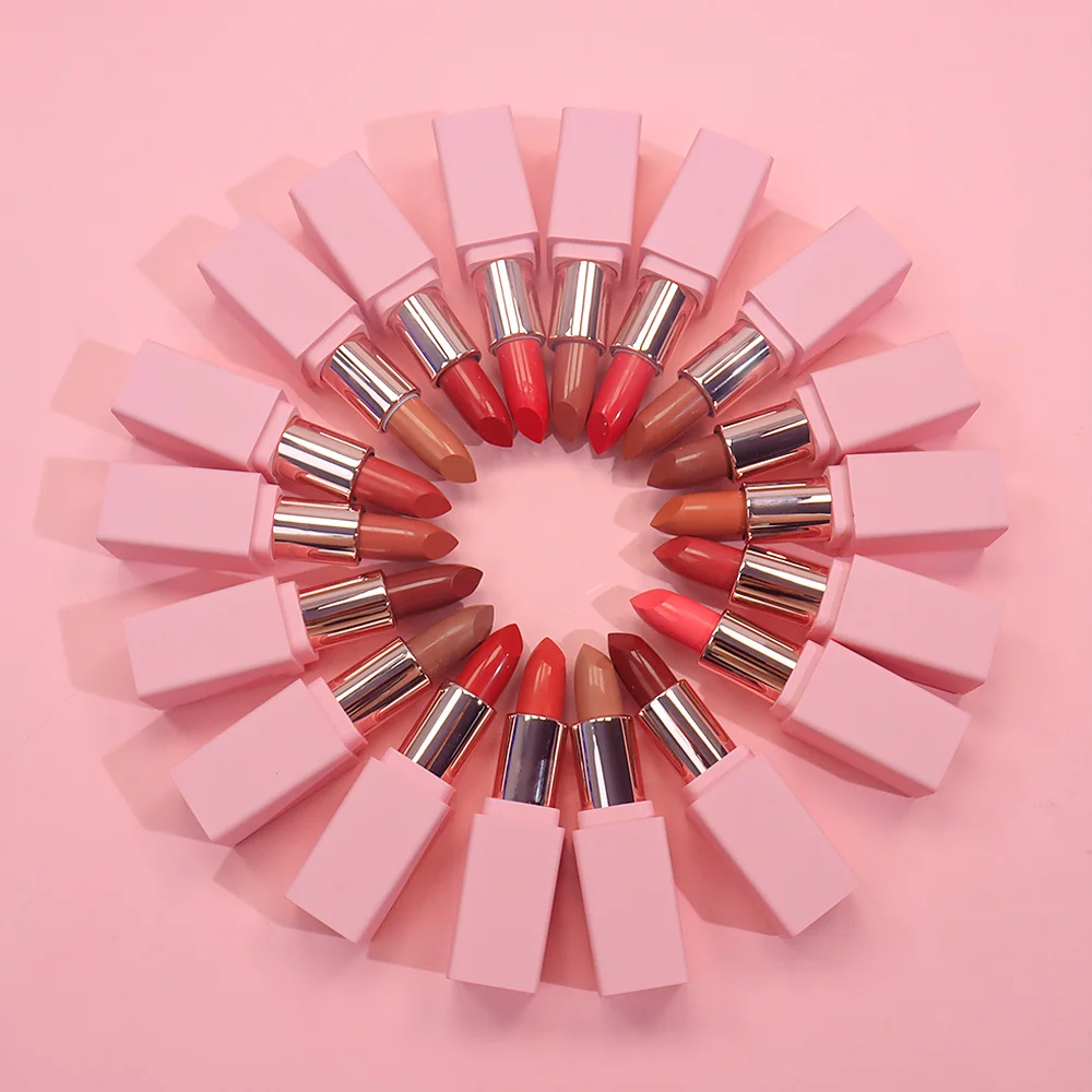 Wholesale New Nude Shiny Lip Stick Vendor Private Label Waterproof Pink Matte Cream Lipstick