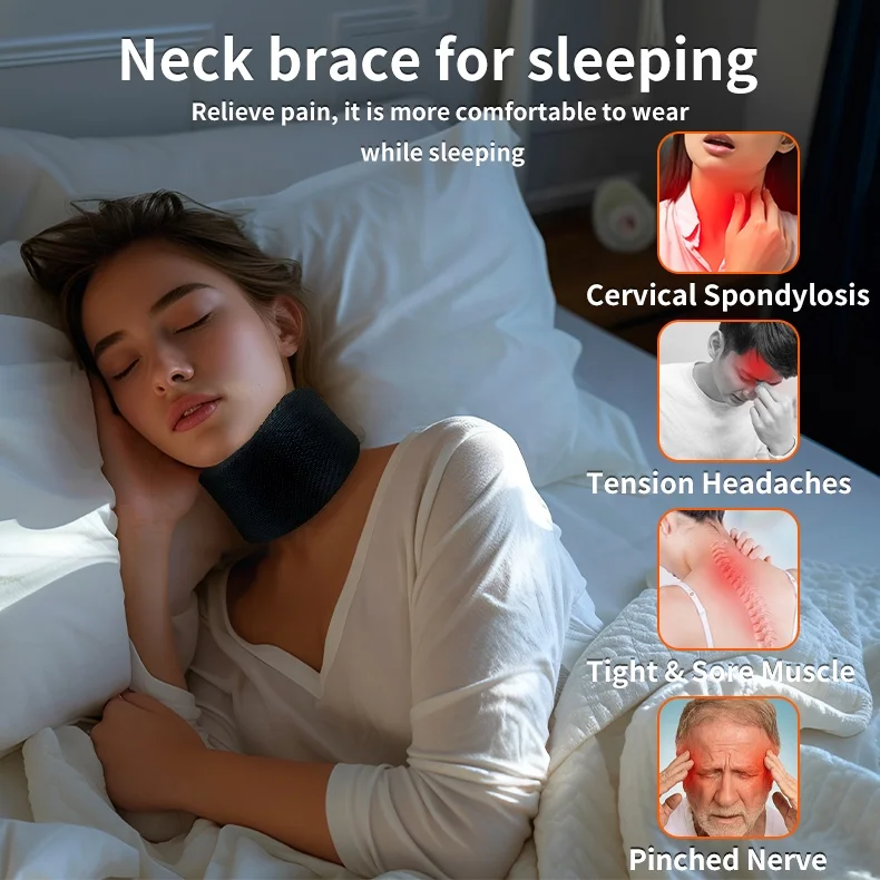 Custom Neck Support Brace Adjustable Foam Cervicorrect Neck Brace for Relieves Neck Pain and Spine Pressure