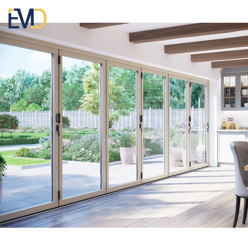 Современный стиль новый дизайн вилла звукоизоляционные алюминиевые балконные двустворчатые дверные профили от производителя
