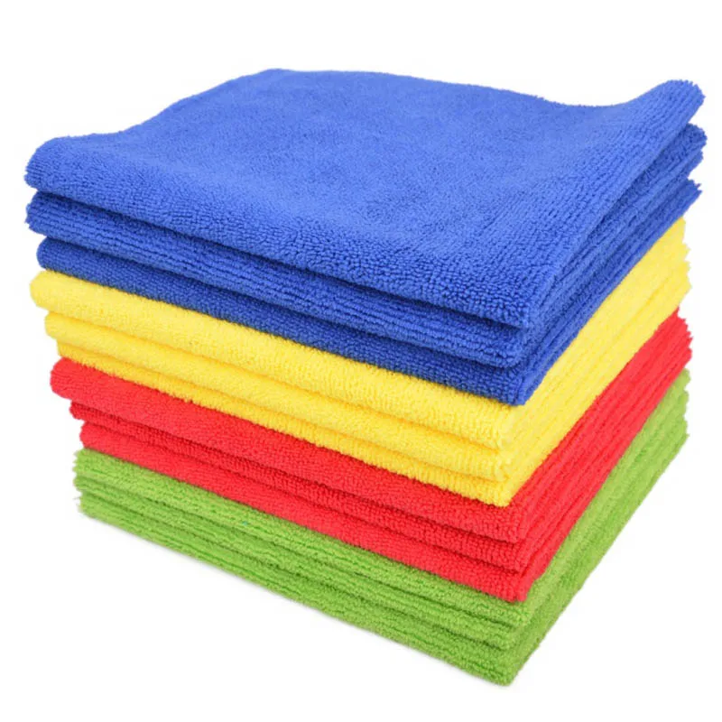soft microfibre yellow restaurant cleaning sustainable fiber lint free car inside auto clean absorbing cloth
