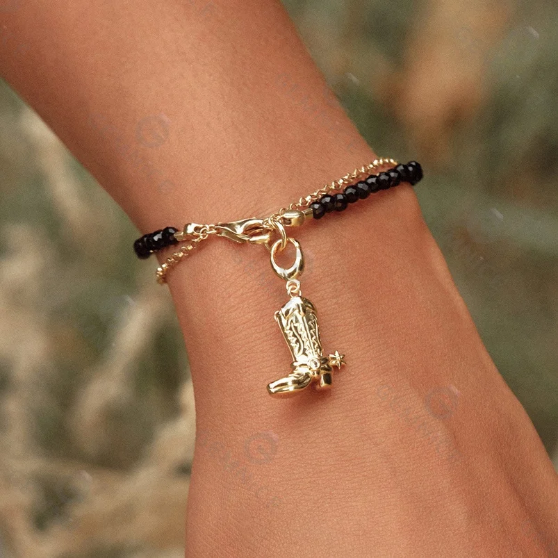 Gemnel cute trend gold biography ghost charm mushroom pendent necklace