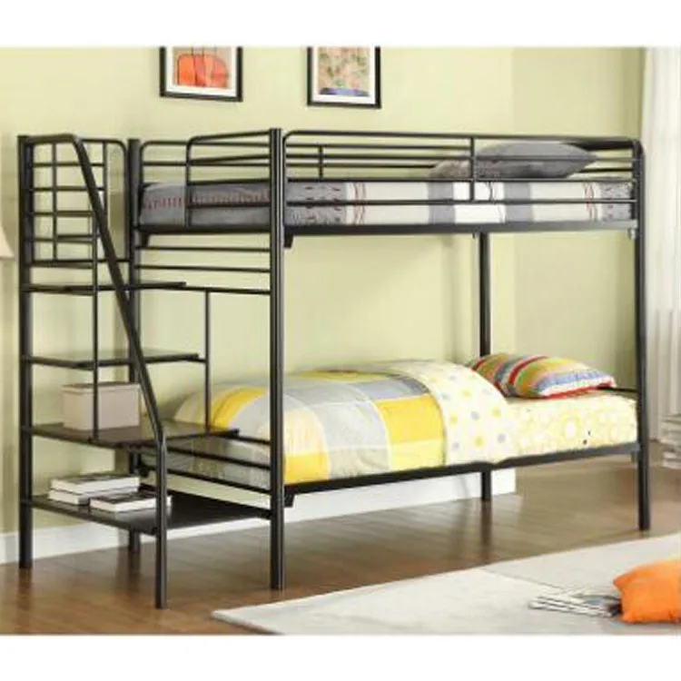 Wholesale New Design Metal Frame Ladder Double Children Bunk Kids Bed Bunk With Slide