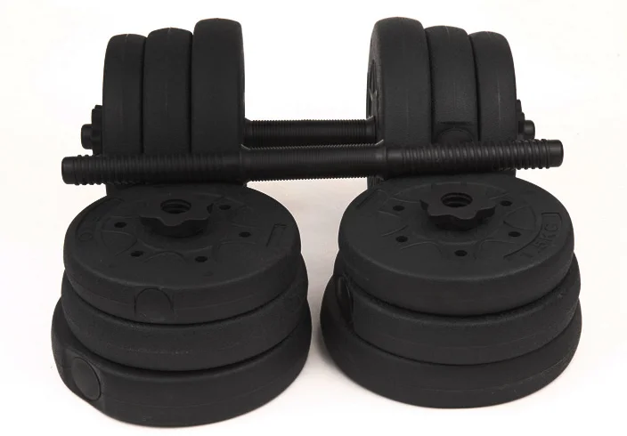 Multi-Shape 2 in 1 Barbell Dumbbells Exercise 10KG 15KG 20KG 30KG 40KG Environmental Protection Cement Material Dumbbells Set