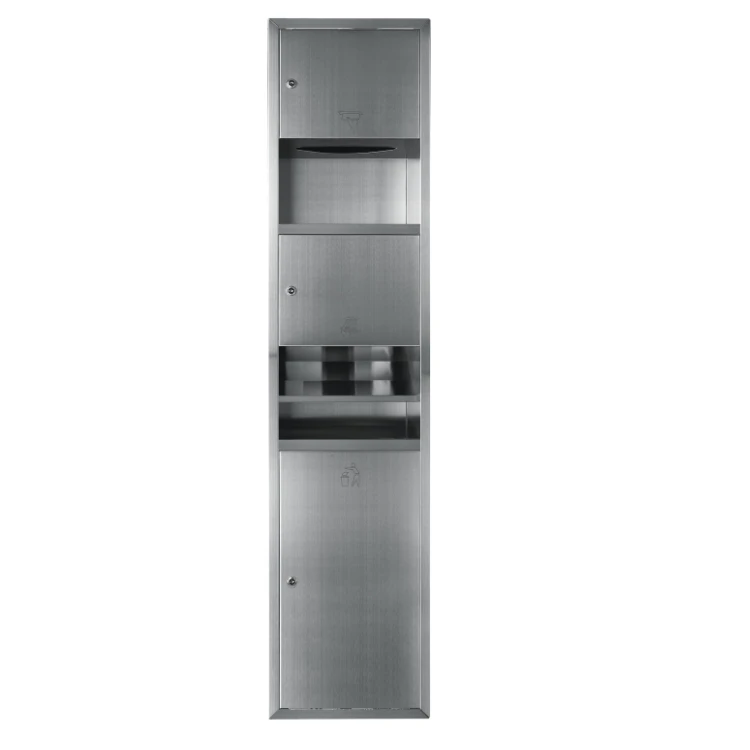 Wholesale 304 stainless steel paper towel tissue waste Bin And Paper dispenser