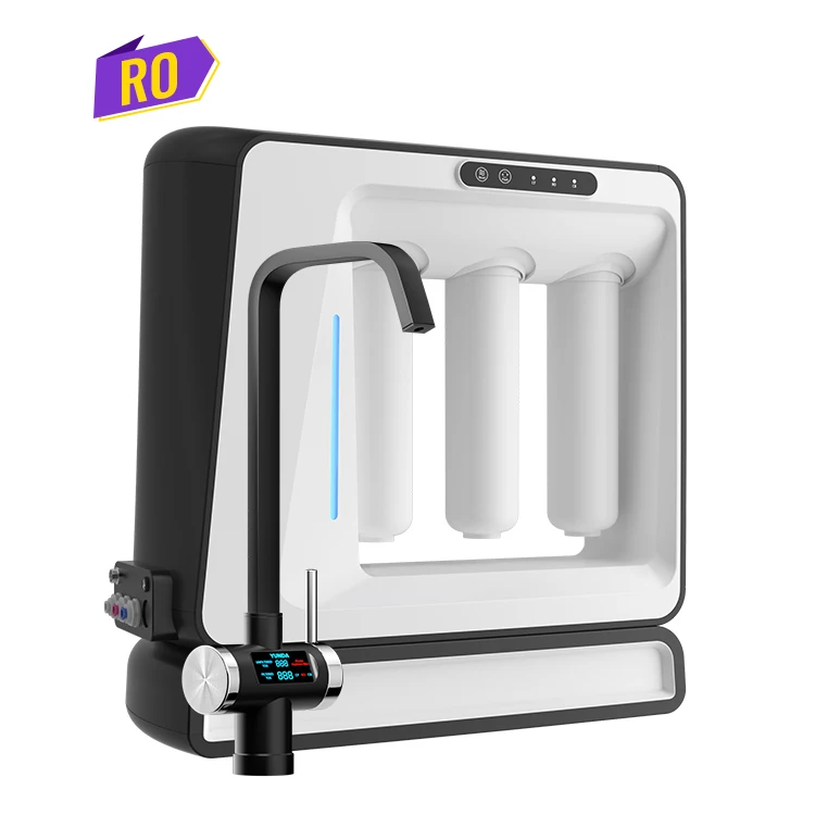 PP Cotton 100 GPD RO Membrane TDS Monitoring Pre and Post Activated Carbon Block Water Filter Complete Reverse Osmosis System