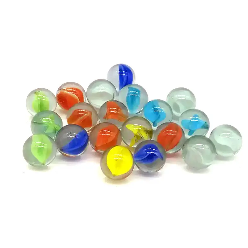 wholesale custom kids toy round solid colored glass mixed colorful marble mosaic glass beads playing marbles from china