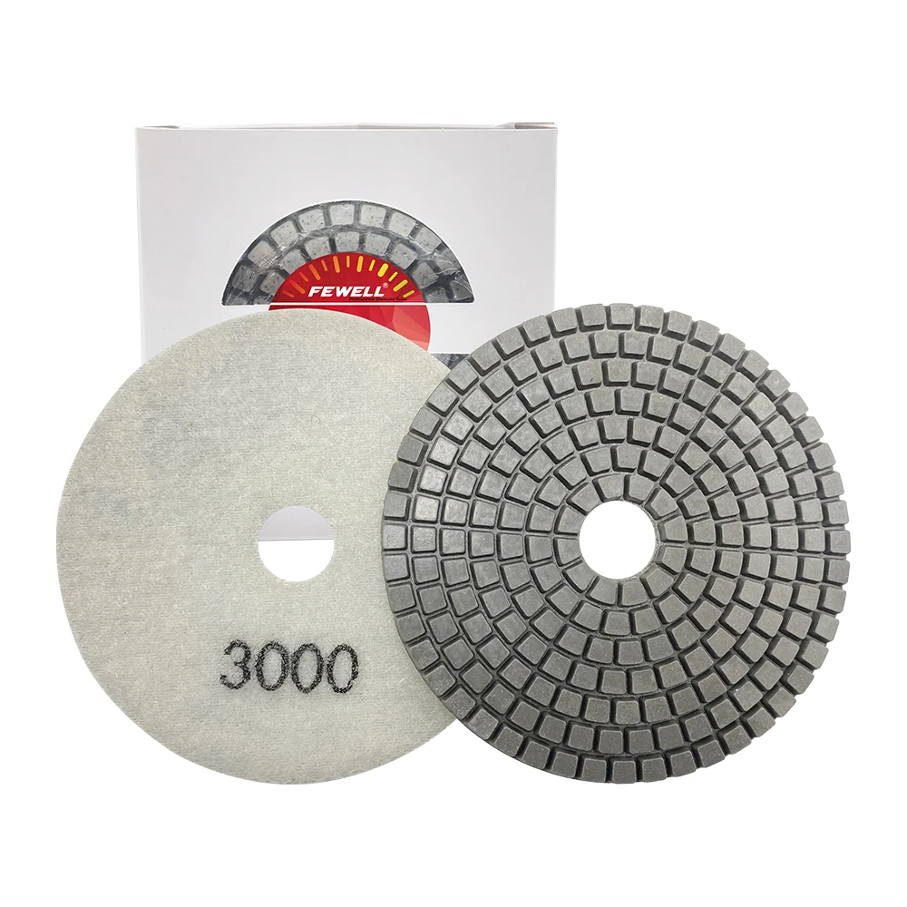 4inch 100mm 3000# 7 step diamant floor cleaning polishing Pads for  terrazzo stone concrete floor