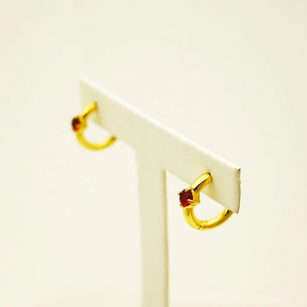 Luxury Non Tarnish 18k Gold Stainless Steel 5A CZ Custom Jewelry Hoop Drop Earrings Women Circle Dangle Earrings For Gift