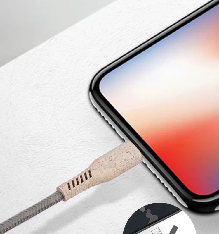 Wholesale Custom box bulk biodegradable Micro  type c 1m charger usb cable for iphone