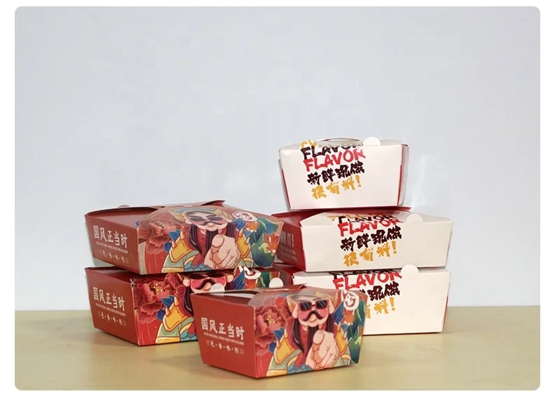 Take Out Food Container,Kraft Brown Paper Food To Go Box Leak Grease Resistant Disposable Cardboard Lunch Box for Catering